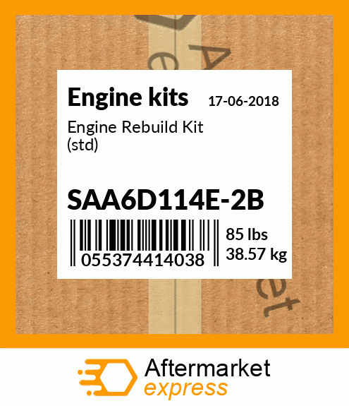 Spare part SAA6D114E-2B + Engine Rebuild Kit (std)