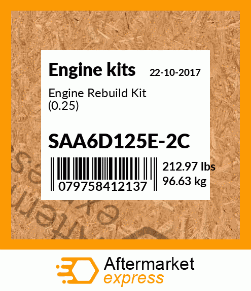 Spare part SAA6D125E-2C + Engine Rebuild Kit (0.25)