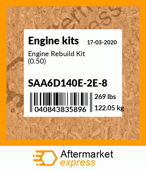 Spare part SAA6D140E-2E-8 + Engine Rebuild Kit (0.50)