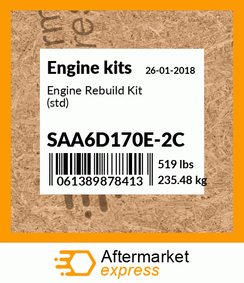 Spare part SAA6D170E-2C + Engine Rebuild Kit (std)