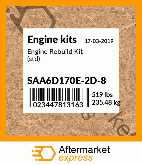 Spare part SAA6D170E-2D-8 + Engine Rebuild Kit (std)