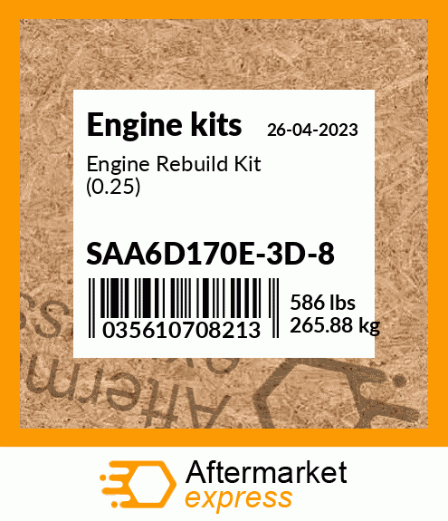 Spare part SAA6D170E-3D-8 + Engine Rebuild Kit (0.25)