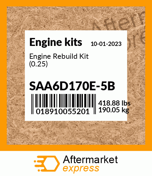 Spare part SAA6D170E-5-B + Engine Rebuild Kit (0.25)