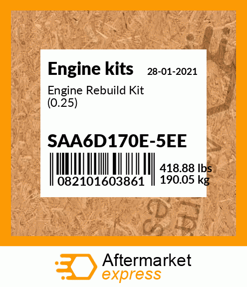 Spare part SAA6D170E-5EE + Engine Rebuild Kit (0.25)