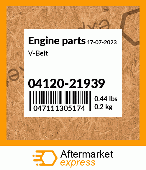 Spare part 04120-21939 + V-Belt