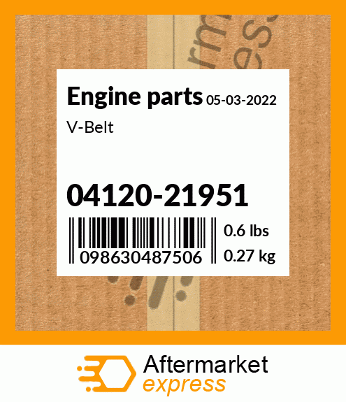 Spare part 04120-21951 + V-Belt