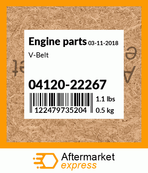 Spare part 04120-22267 + V-Belt