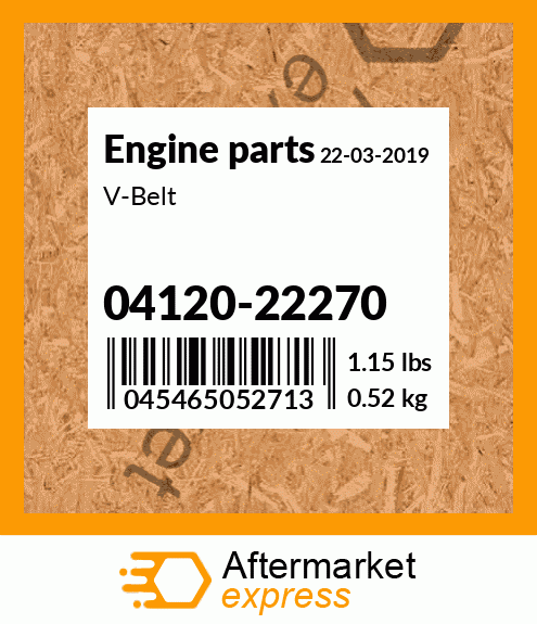 Spare part 04120-22270 + V-Belt