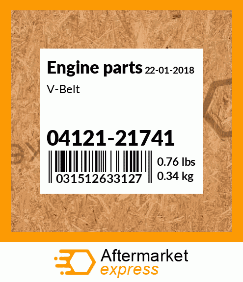 Spare part 04121-21741 + V-Belt