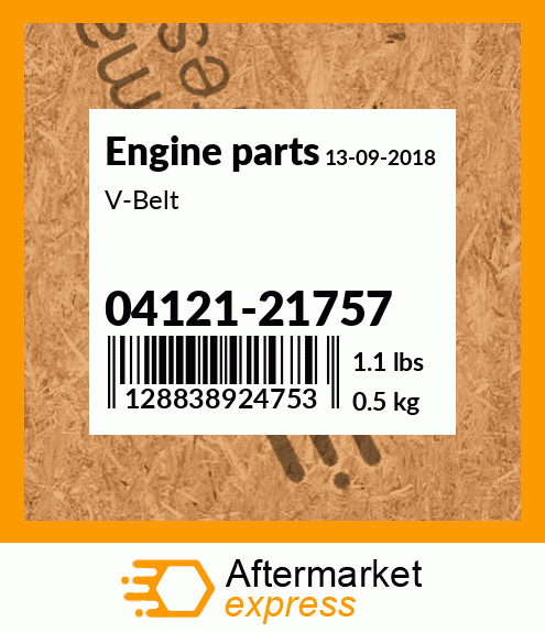 Spare part 04121-21757 + V-Belt