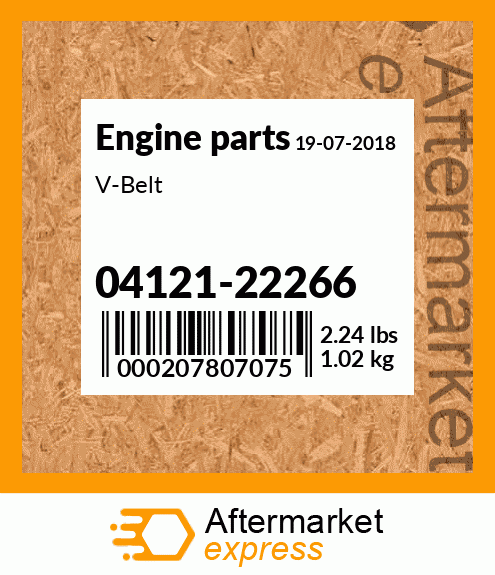 Spare part 04121-22266 + V-Belt