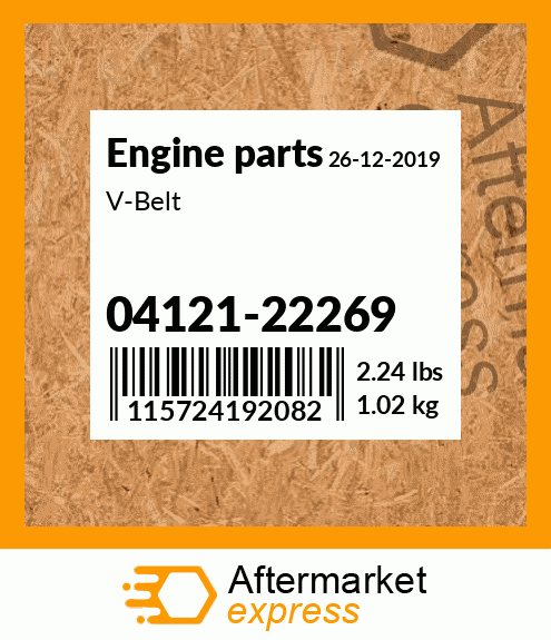 Spare part 04121-22269 + V-Belt