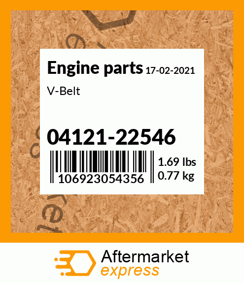 Spare part 04121-22546 + V-Belt