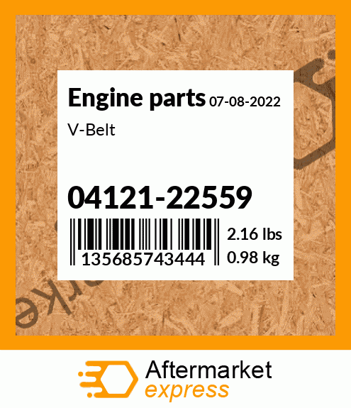 Spare part 04121-22559 + V-Belt