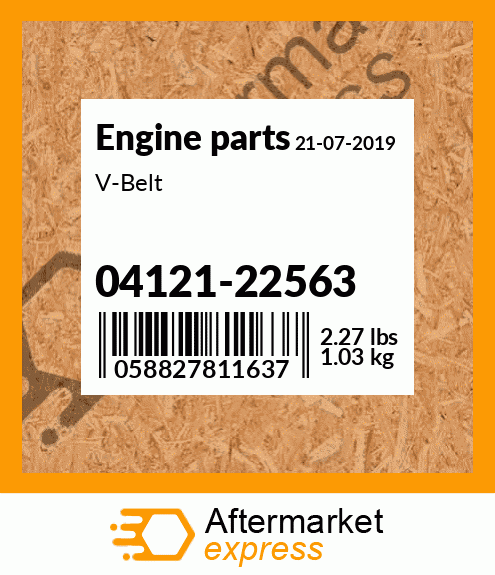 Spare part 04121-22563 + V-Belt