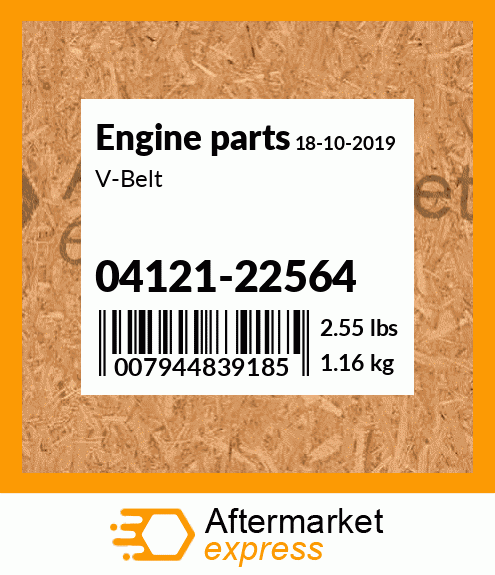 Spare part 04121-22564 + V-Belt