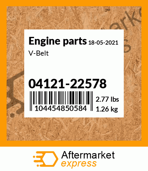 Spare part 04121-22578 + V-Belt