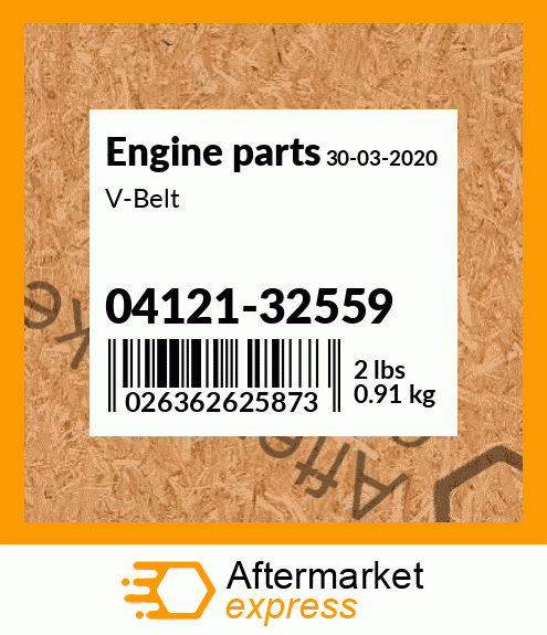 Spare part 04121-32559 + V-Belt