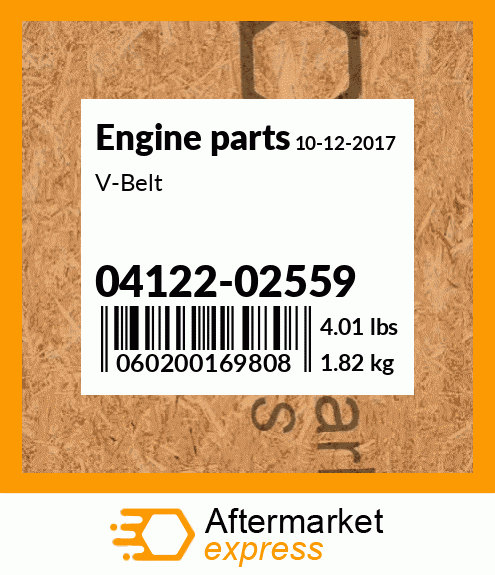 Spare part 04122-02559 + V-Belt