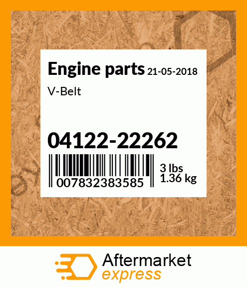 Spare part 04122-22262 + V-Belt