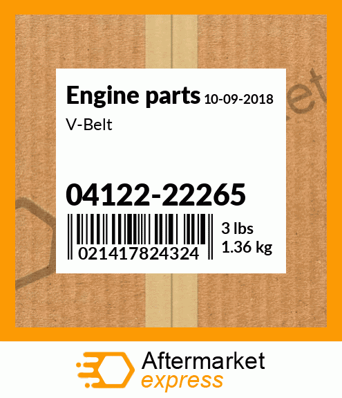 Spare part 04122-22265 + V-Belt