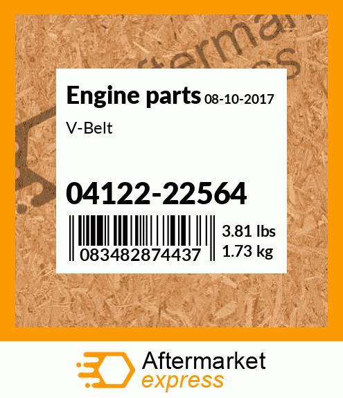 Spare part 04122-22564 + V-Belt