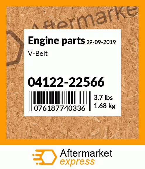 Spare part 04122-22566 + V-Belt