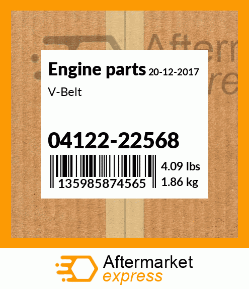 Spare part 04122-22568 + V-Belt