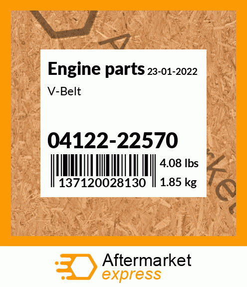 Spare part 04122-22570 + V-Belt