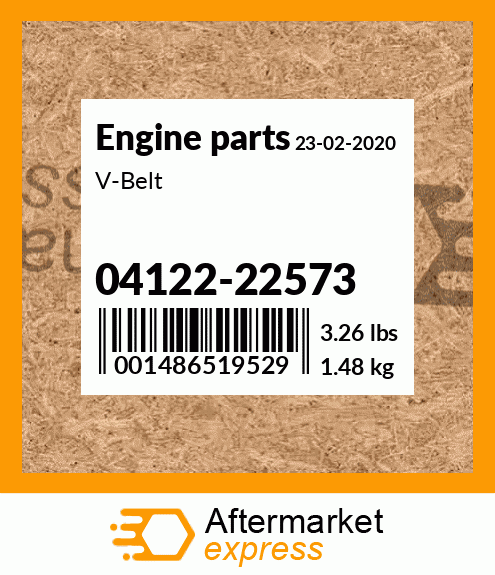 Spare part 04122-22573 + V-Belt