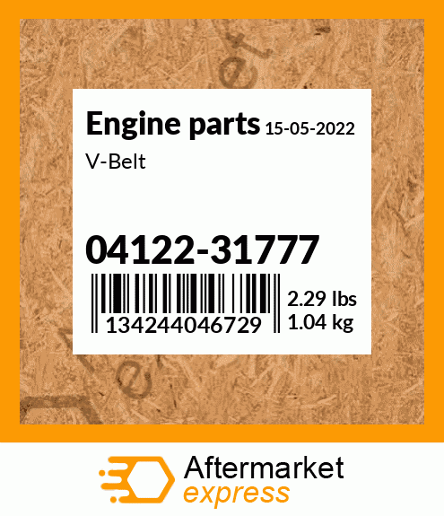 Spare part 04122-31777 + V-Belt