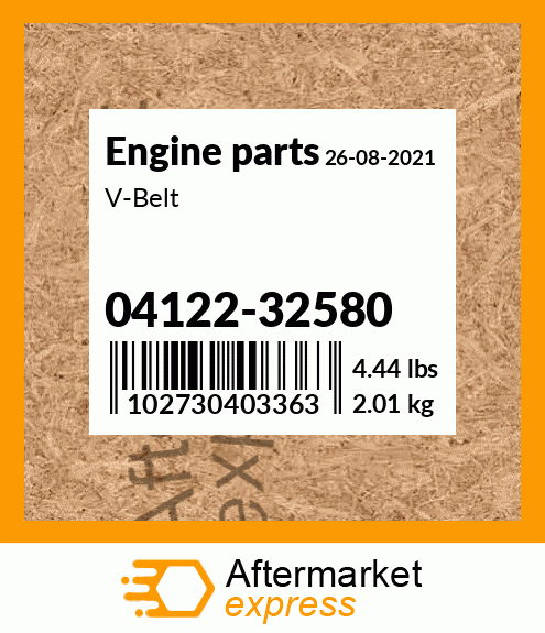 Spare part 04122-32580 + V-Belt