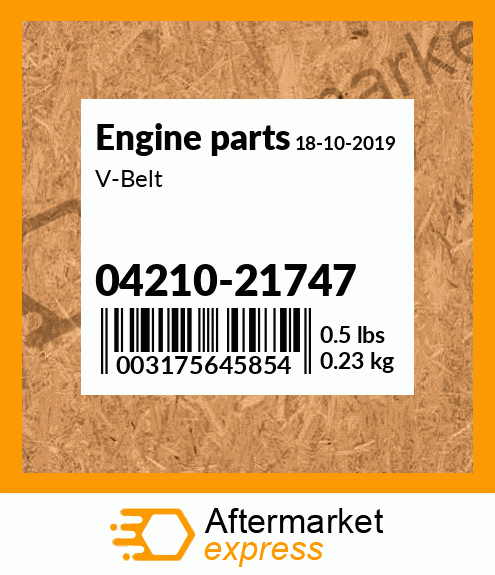 Spare part 04210-21747 + V-Belt