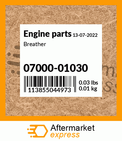 Spare part 07000-01030 + Breather