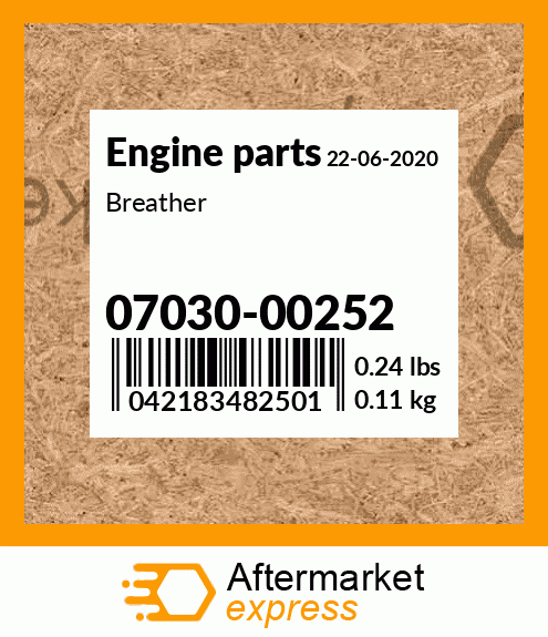 Spare part 07030-00252 + Breather