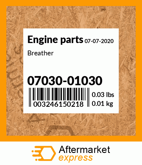 Spare part 07030-01030 + Breather