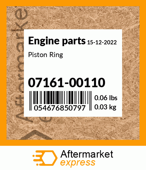 Spare part 07161-00110 + Piston Ring