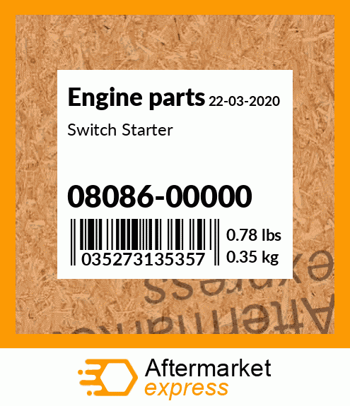 Spare part 08086-00000 + Switch Starter