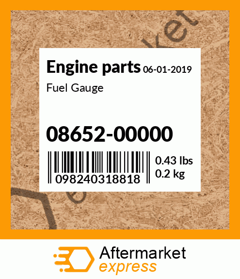 Spare part 08652-00000 + Fuel Gauge