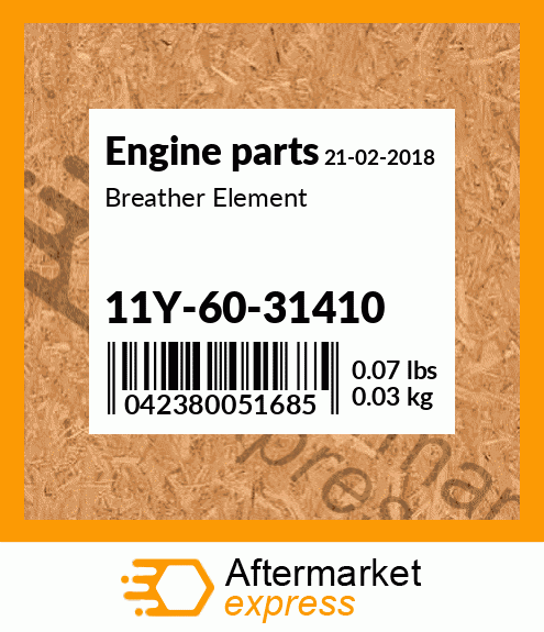 Spare part 11Y-60-31410 + Breather Element