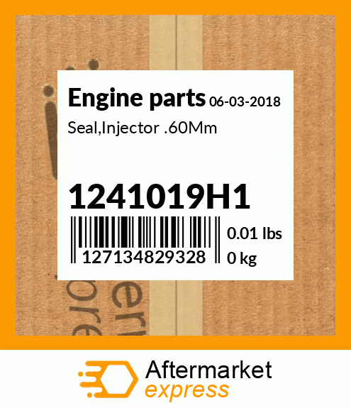 Spare part 1241019H1 + Seal,Injector .60Mm