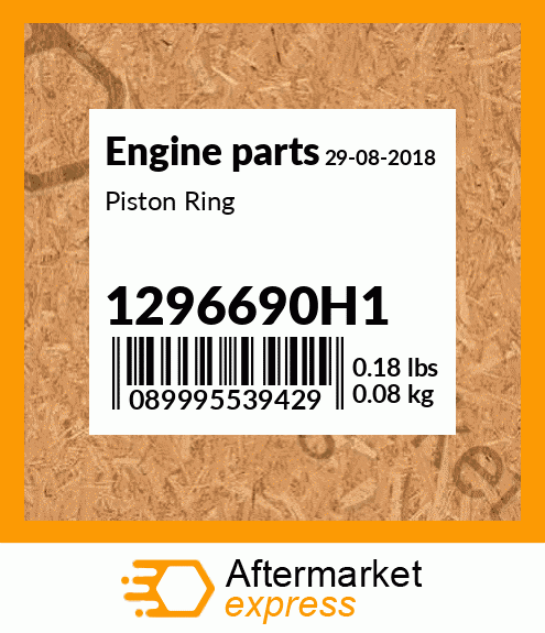 Spare part 1296690H1 + Piston Ring