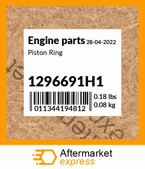 Spare part 1296691H1 + Piston Ring