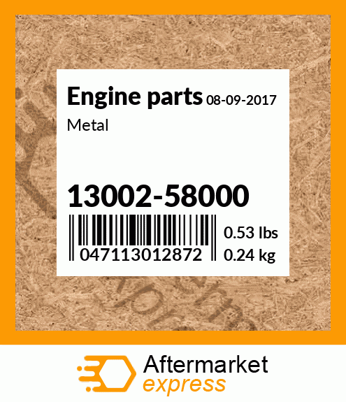 Spare part 13002-58000 + Metal