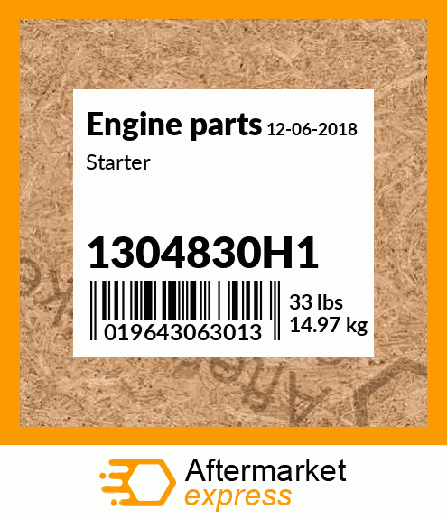 Spare part 1304830H1 + Starter