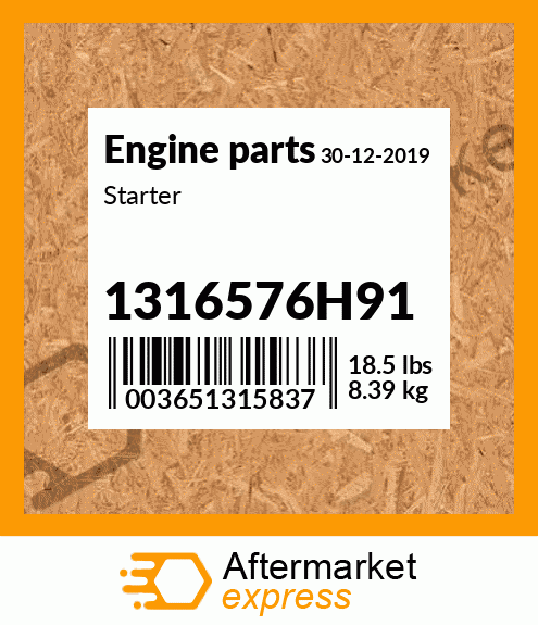 Spare part 1316576H91 + Starter