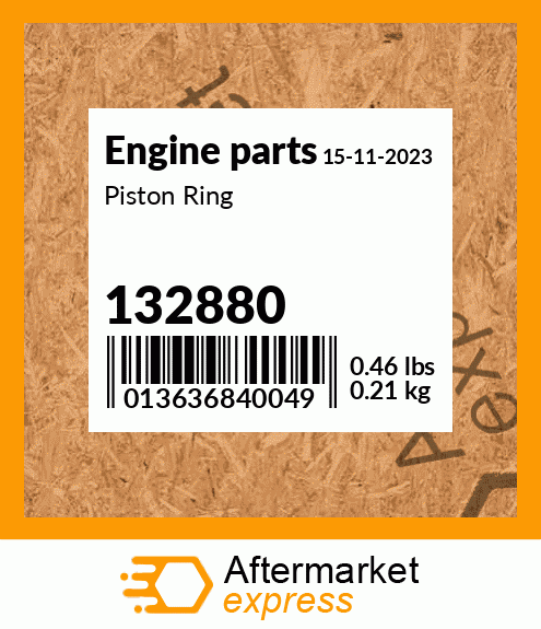 Spare part 132880 + Piston Ring