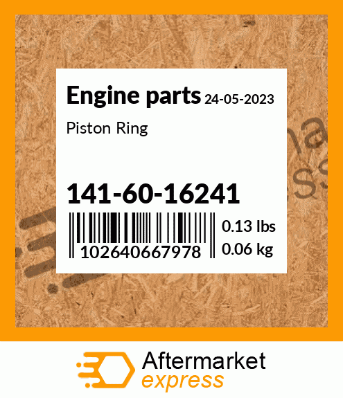 Spare part 141-60-16241 + Piston Ring