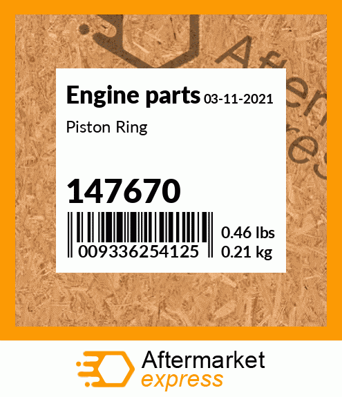 Spare part 147670 + Piston Ring