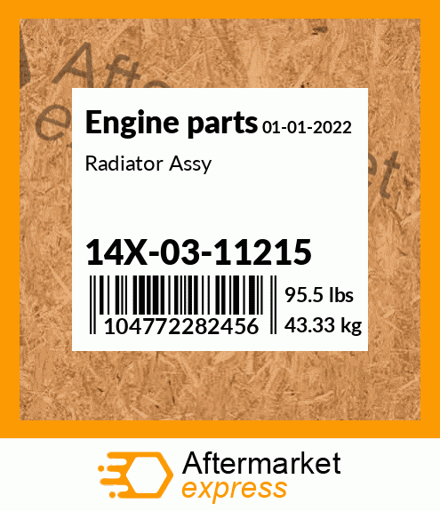 Spare part 14X-03-11215 + Radiator Assy